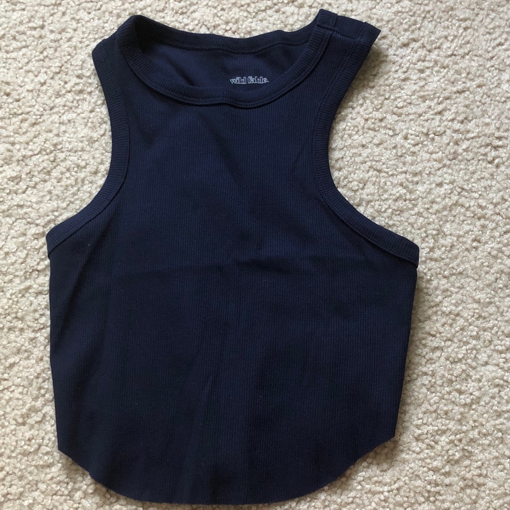 Wild fable navy cropped tank top